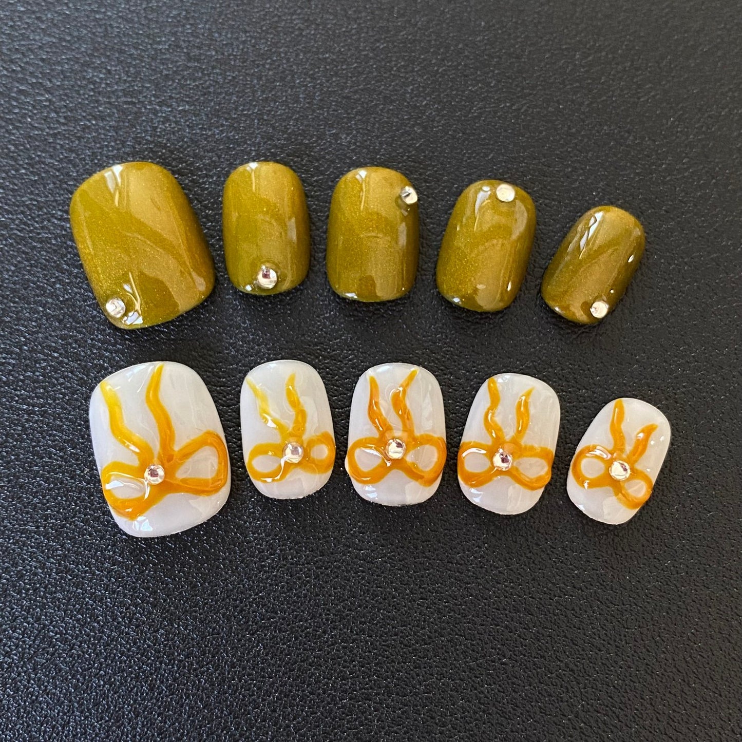 Golden Olive Bows