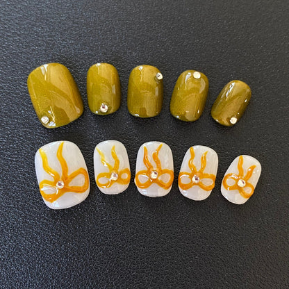Golden Olive Bows